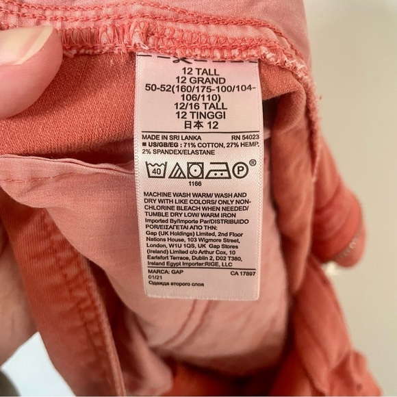 Gap Ultra High Rise Hemp and Cotton Shorts Pink Size 12 Tall - Picture 5 of 6
